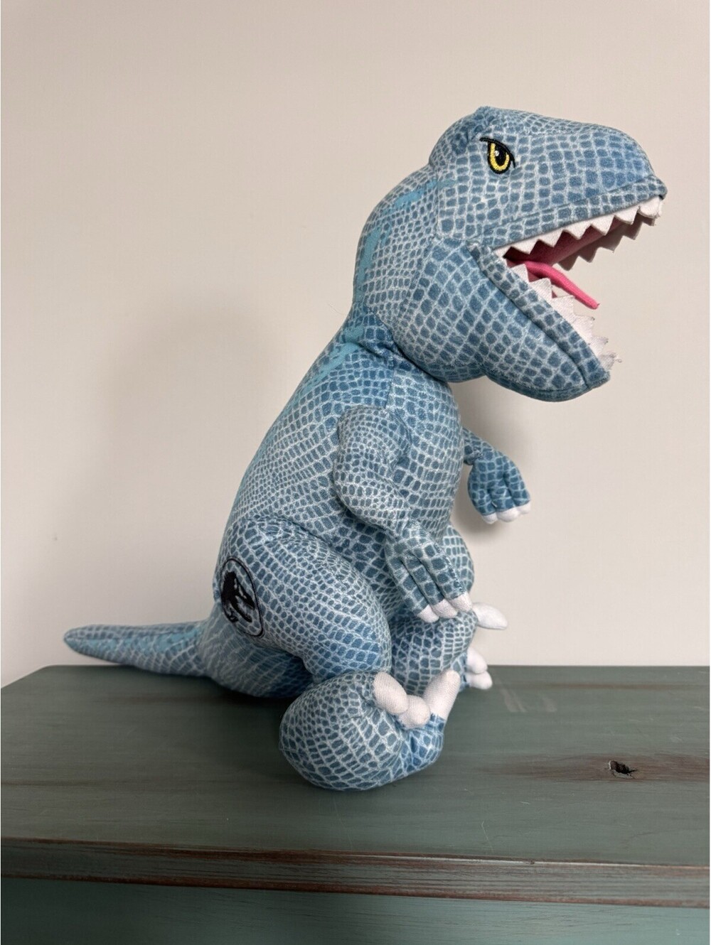 Jurassic Park World Blue T-Rex Velociraptor Plush Dinosaur 25"